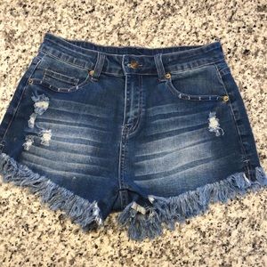 Stretchy jean shorts